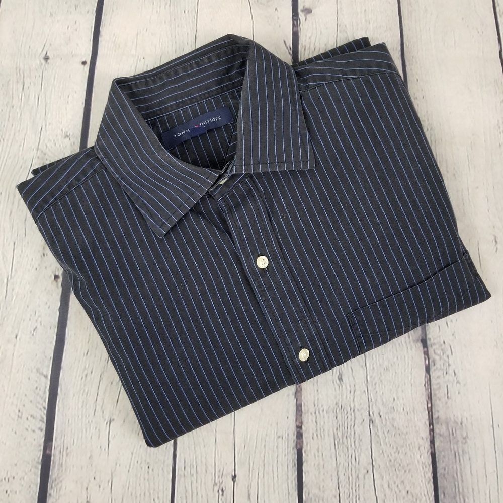 TOMMY HILFIGER | pinstripe button down shirt